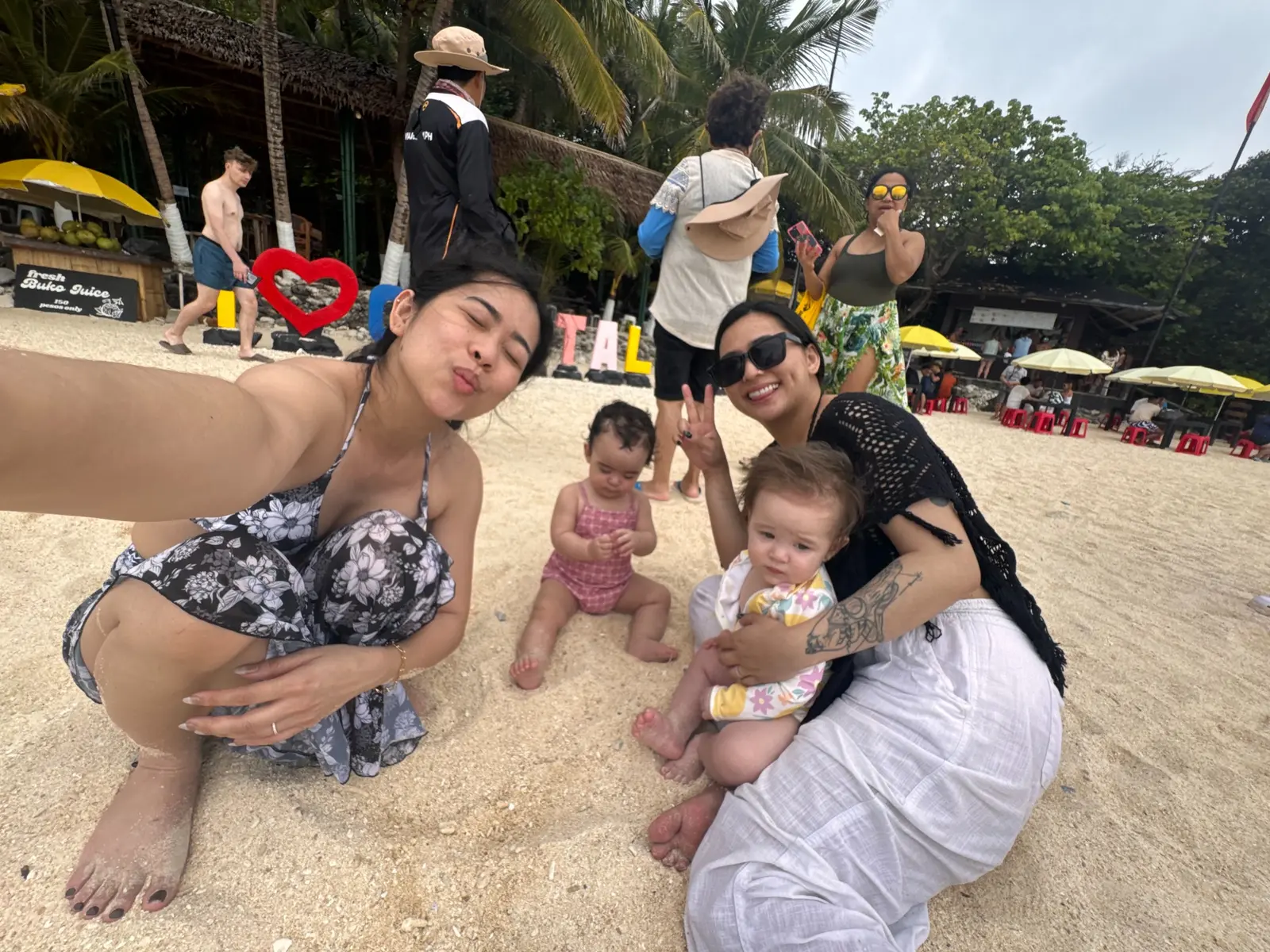 Family day at the beach
